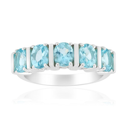 Blue Apatite Silver Ring (Pallanova)