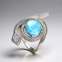 Anello in argento con Larimar