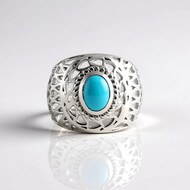 Bague en argent et Turquoise