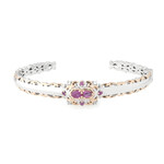 Burmese Ruby Silver Bangle (Gems en Vogue)