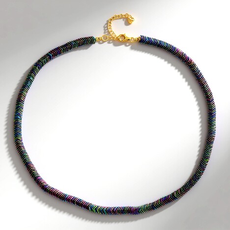 Collier en argent et Hématite mystique