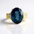 Anello in argento con Topazio Blu Londra (Gems en Vogue)