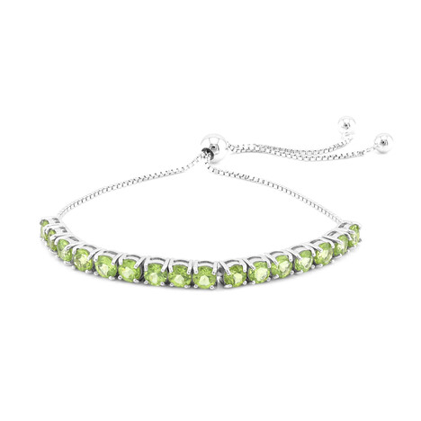 Burmesischer Peridot-Silberarmband