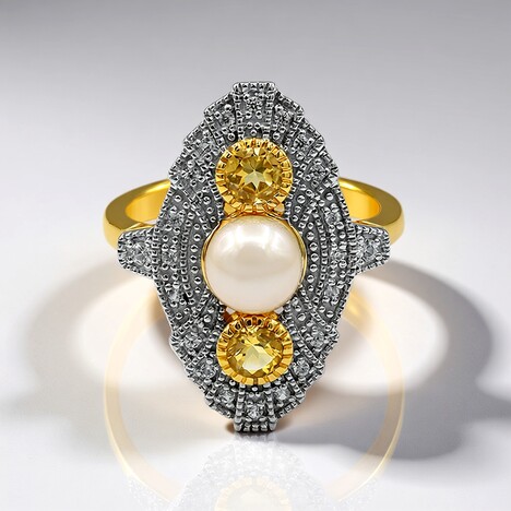 Anello in argento con Perla di Acqua Dolce