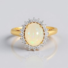 Anello in argento con Opale di Welo
