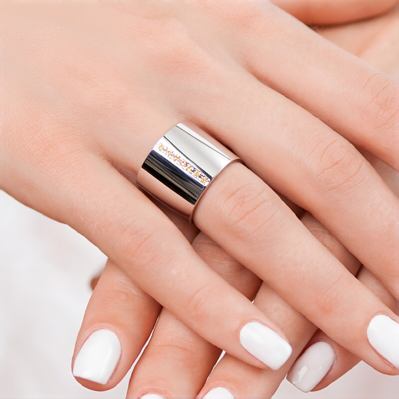 SI1 Argyle-Rose de France-Brillant-Silberring (Annette)