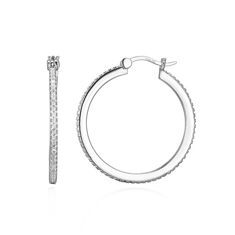 Weißer Topas-Silberohrringe