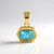 Pendentif en argent et Apatite bleue