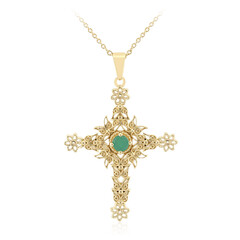 Collana in argento con Smeraldo Brasiliano