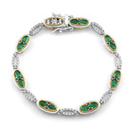 Sambia-Smaragd-Silberarmband (Gems en Vogue)
