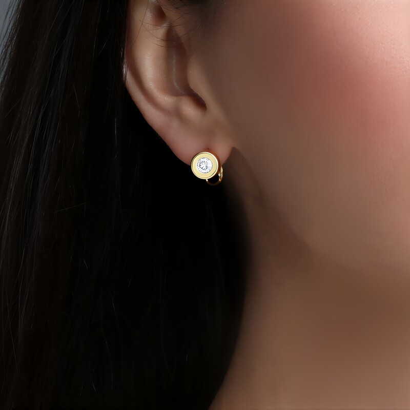 Boucles d'oreilles en or et Diamant IF (G) (de Melo)