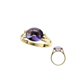 Anillo en oro con Amatista (dagen)