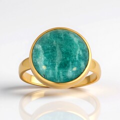 Anello in argento con Amazzonite (Bali Barong)