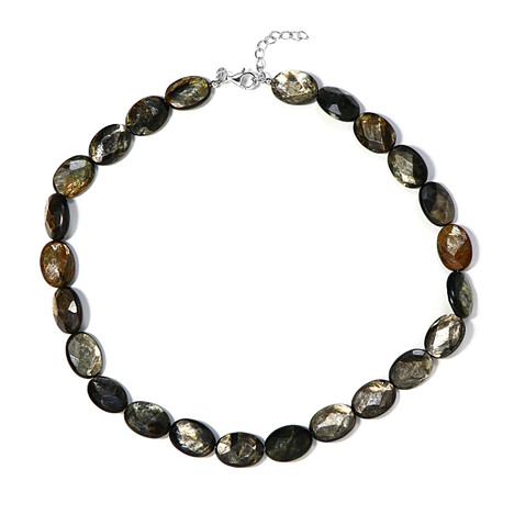 Collana in argento con Mica Dorata
