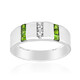 Bague en argent et Diopside de Russie