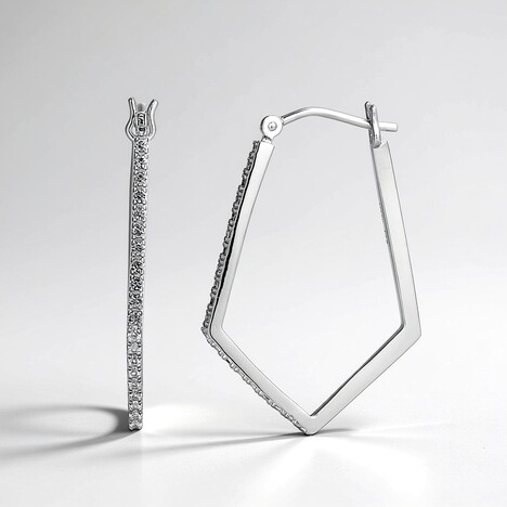 Orecchini in argento con Zircone (Adela Silber)