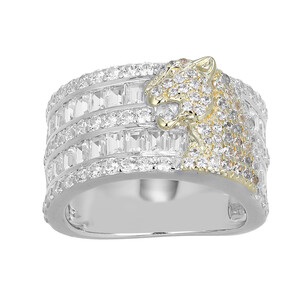 Zilveren ring met witte topaasstenen (Adela Silber)