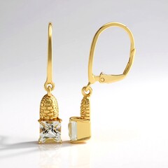Orecchini in argento con Ametista Verde