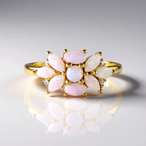 Anello in argento con Opale Australiano