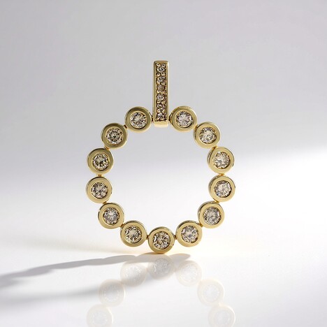 Ciondolo in oro con Diamante Champagne I2 (de Melo Gold)
