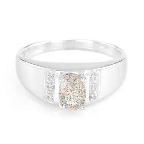 Anello da uomo in argento con Labradorite