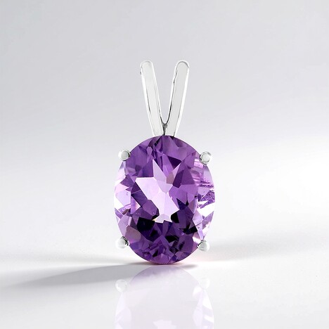 Ciondolo in argento con Ametista Rose de France