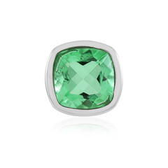 Colgante en plata con Cuarzo verde esmeralda