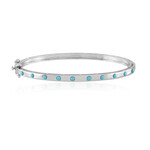 Brazalete en plata con Turquesa bella durmiente (Faszination Türkis)