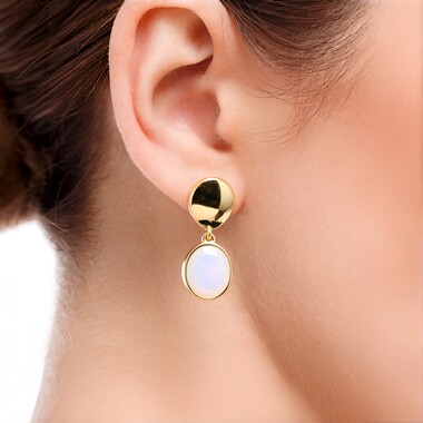 Orecchini in argento con Opale di Welo