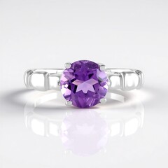 Anello in argento con Ametista Siberiana (de Melo Essence)