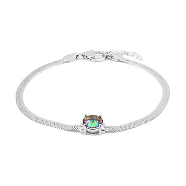 Mystik-Quarz-Silberarmband