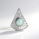 Ciondolo in argento con Acquamarina Brasiliana (MONOSONO COLLECTION)
