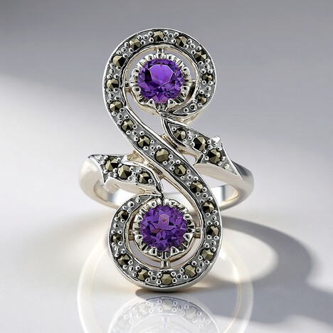 Anello in argento con Ametista (Annette classic)