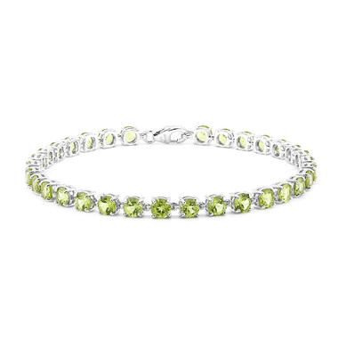 Burmesischer Peridot-Silberarmband