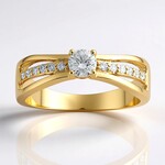 Anello in oro con Diamante SI1 (G) (Annette)