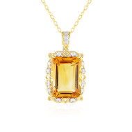 Citrine Silver Necklace (Gems en Vogue)