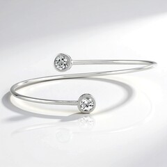 Bracciale in argento con Topazio Bianco