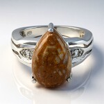 Anello in argento con Quarzo Dinosauro
