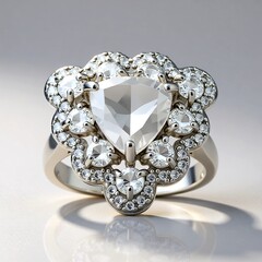 Anello in argento con Topazio Bianco