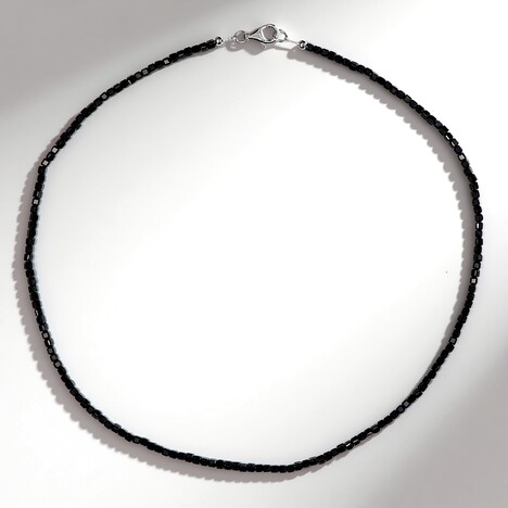 Collana in argento con Spinello Nero