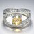 Anello in argento con Quarzo Champagne