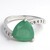 Anello in argento con Calcedonio Verde