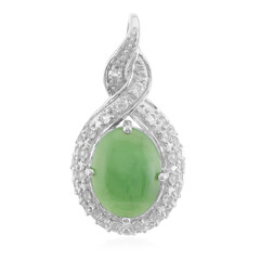 Pendentif en argent et Chrysoprase impériale