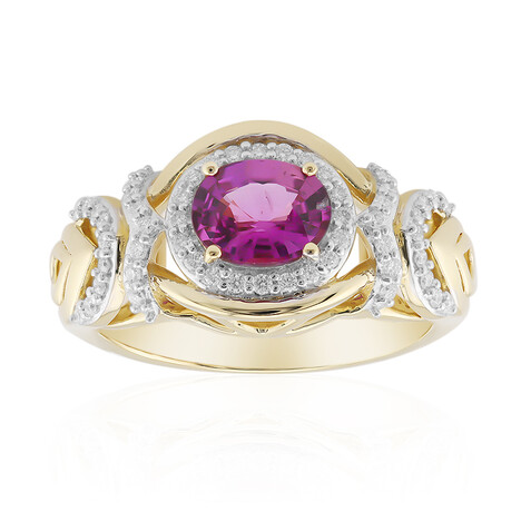 Pinkfarbener Saphir-Goldring (Rifkind 1894 Collection)