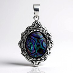 Ciondolo in argento con Quarzo Bianco