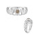 I2 Champagner-Brillant-Silberring (Ornaments by de Melo)