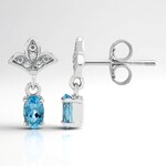 Orecchini in argento con Acquamarina Santa Maria