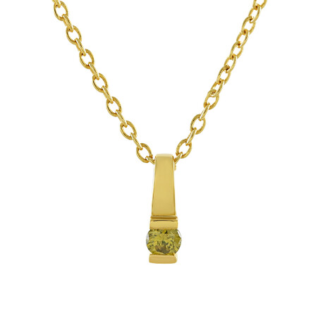 Collar en plata con Diamante amarillo I4