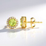 Boucles d'oreilles en argent et Sphène