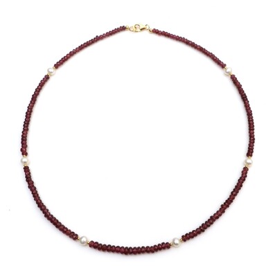 Collana in argento con Granato d’India
